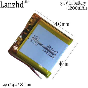1-12pcs 3,7 V 1200mah jonu polimēru akumulators Li-ion akumulatoru tablete pc, MP3, MP4 Elektriskās Rotaļlietas 804040 nomainiet Baterijas