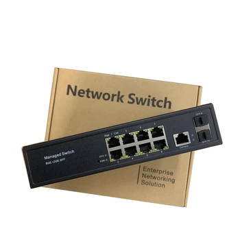 1,25 G WEB Izdevās switch 8 Port Ethernet+2 SFP Šķiedras Tīkla slēdzi