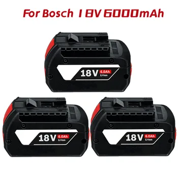 1-3PSC 18V Akumulatoru Bosch GBA 18V 6.0 Ah Litija BAT609 BAT610G BAT618 BAT618G 17618-01 BAT619G BAT622 SKC181-202L +lādētājs