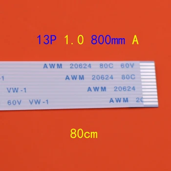 1-50gab/daudz FFC ražošanas procesu kontroles Elastīgu flex Kabeli kabeļa Garums 80cm 800mm 13 - Pin 1.0 mm piķis 13 pin uz priekšu Veida Remonta Daļas