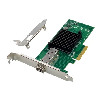 1 Iestatiet 10G SFP+ Servera Optisko Šķiedru Tīkla Karte 82599EN Čipu PCIE X4 Vienu Optisko Portu Tīkla Karte