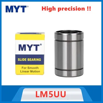 10-100gab MYT precizitāti LM5UU 5x10x15mm Lineāro Gultņu lineāro Krūmi 5mm CNC Lineāro dzelzceļa stieni vārpstas daļas LM5 UU
