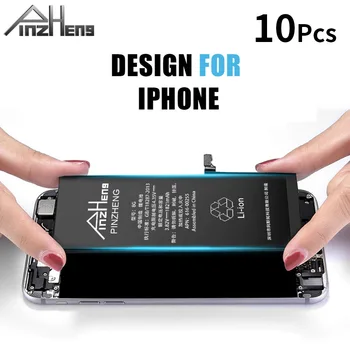 10 Gab./daudz PINZHENG Akumulators Apple iPhone 6s 6 7 8 Plus Nomaiņa Bateria For iphone 4 4s 5 5s 5c SE Mobilo Telefonu Baterijas