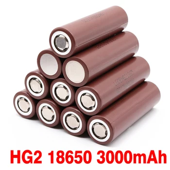 100% jauns oriģināls HG2 18650 3000mAh akumulators 18650 hg2 3.6 V gāzizlādes 20A veltīta hg2 akumulatora lādētājs