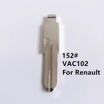 10pcs #152 Tālvadības Atslēgu Asmens Neslīpēts Flip Tukšu VAC102 Par Renault Megan Dacia Clio Duster par JMD VVDI KEYDIY KD Xhorse Tālvadības
