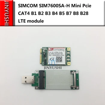 10sets SIMCOM SIM7600SA-H SIM7600 Mini Pcie+USB adapteris ar SIM kartes slots Tips CAT4 B1 B2 B3 B4 B5 B7 B8 B28 LTE modulis