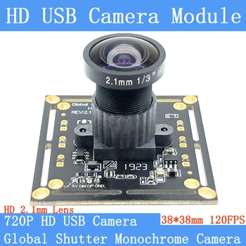 120FPS Mono USB Kameras Modulis Pasaules Slēdža ātrgaitas USB Webcam UVC Linux 720P Mini CCTV Uzraudzības