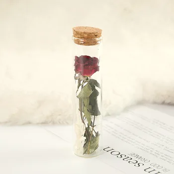 1GB Žāvētu Ziedu Rožu Stikla Mēģenē Valentīna Diena Dāvanu Drifta Pudeli Romantiska, kas Vēlas Pudeli, Kāzu svinības, Dekoratīvie