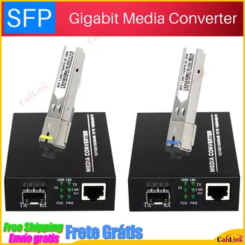 1pair Gigabit Media Converter SFP Raiduztvērēju Modulis 20KM 1000Mbps Fast Ethernet RJ45 Uz Optiskās Šķiedras 1sfp 1E Slēdzis 1 Ostas LC