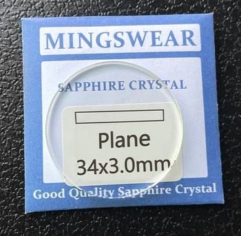 1pc 3.0 mm Bieza Plakani Apaļas Safīra Stikls, no 28,5 mm, 40mm