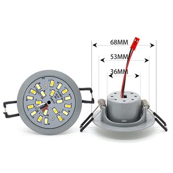1pc LED Downlight Spuldzes 5W 220V Integrēts Gaismas Kausa LED Ampoule Uzmanības centrā Dubultā Kārtā Griesti, Padziļinājumā Jumta LED Kukurūzas Spuldzes