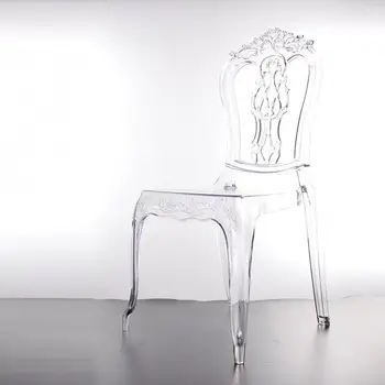 1Pc Mājas Portatīvo Akrila Krēsls Hotel Atzveltni Ēdamistabas Krēsls caurspīdīgas Plastmasas Krēsls Kāzu Viesiem Izsmalcinātu Krēsls