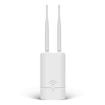 2.4 G Bezvadu Wifi AP Router 300Mbps Ar 2X5dbi Antenas Atbalsta Poe Un LĪDZSTRĀVAS Barošanas avots, Āra Monitors