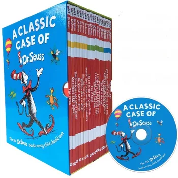 20 Grāmatas, Klasika Gadījumā, Dr. Seuss Sērijas Interesantu Stāstu Bērnu Bilžu Grāmatas angļu valodā Bērniem Mācību Rotaļlietas