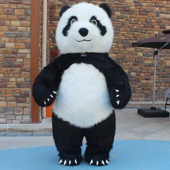 200cm 260cm Gaisa Piepūšamās Talismans Panda Kostīms Puse Reklāmas Halloween Pieaugušo Fursuit Smieklīgi Talismans Kostīmu Dzīvnieku Kostīms