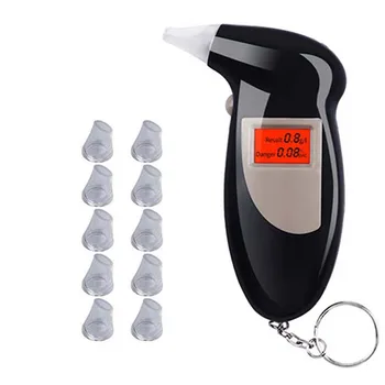 2018 Profesionālās Alcohol Breath Tester elpas analizatoru Analizators ar Detektoru Tests Keychain Breathalizer Breathalyser Ierīces Ekrānu
