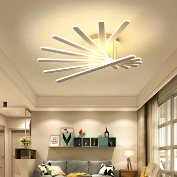 2019 Jaunu Stilu Ziemeļvalstu Dzīvojamā Istaba Aptumšojami LED Griestu Gaismas, Pēc Mūsdienu Radošo Guļamistaba Kafijas Veikals Alumīnija Lampas LED Spuldzes AC