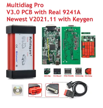 2021.11 ar Keygen Multidiag Pro 9421A Čipu V3.0 Sarkanā NEC Releji Bluetooth Skeneris Automašīnas/Kravas automašīnu OBD2 Diagnostikas instruments, Auto