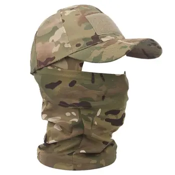 2022 Militāro Kapuci Taktiskās Armijas Beisbola Cepurītes Vīriešiem Sieviešu Vasaras Snapback Saules Cepures Āra Maskēties Balaclava Pusi Slēpošanas Masku
