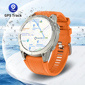 2023 Jaunu GPS Bluetooth Zvanu Smart Skatīties Vīrieši Asins Skābekļa Sirdsdarbības Monitoringa 400mA Akumulatora 1.43 jo 466*466 AMOLED Smartwatch