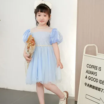 2023 Vasaras Kleita Meitenēm Modes Puses Acs Princese Kleita Bērnu Apģērbs