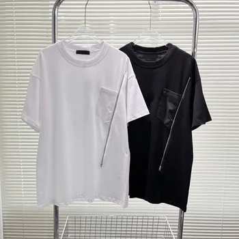 2023 Vasarā Jaunu Vīriešu T-Krekls Crewneck Ikdienas Stila vienkrāsainu Modes Augstas Kvalitātes Kokvilnas Īsām Piedurknēm T-Krekli