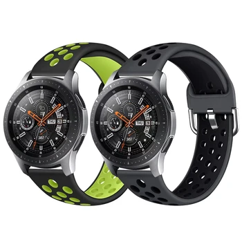 22mm 20mm Silikona siksniņa Samsung watch 46mm 42mm/Huawei skatīties GT2/Amazfit rkp Divu toņu nomaiņa siksnu Samsung watch 3