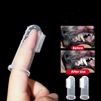 2gab Pet Silikona Pirkstu Gultiņas zobu Suka Kaķi Suņi Suku suns piederumi, Mājdzīvnieku Zobi, Mutes dobuma Tīrīšana Produktiem Papildus