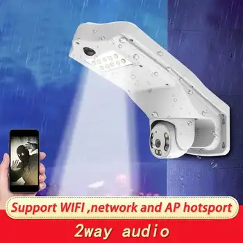 2MP 1080P V380Pro Prožektors Pagalma Lampa IP Kameras krāsās, Domofons Bezvadu PTZ Ielas Mājas Drošības Kameras CCTV Monitors