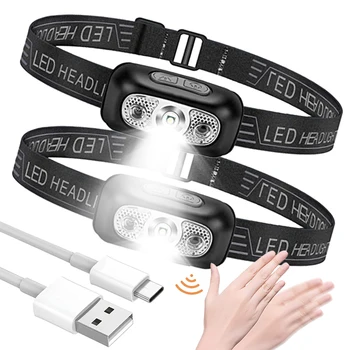 3 Režīmi Mini LED Lukturis USB Uzlāde, Kustības Sensors, Lukturu Āra Kempings Spilgts Apgaismojums Ūdensnecaurlaidīgs Portatīvo Zvejas Lampas