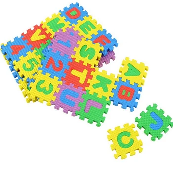 36 gab./komplekts Bērniem, Mini EVA Putu Alfabēta Burtus, Ciparus Grīdas Mīksto Baby Spēlēt Mat 3d Puzzle Kids Izglītojošās Rotaļlietas Jaunu JK874796