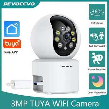 3MP IP Kameras Mākonī, Video Novērošanas Kameras, Wifi, Krāsa Nakts Redzamības Kustību Smart Mājas Drošības Kameru divvirzienu Audio