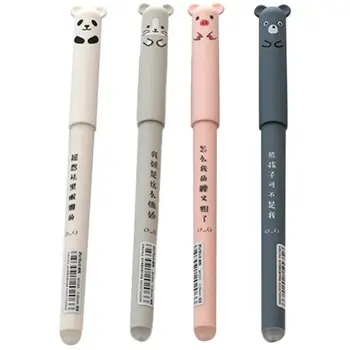 4gab Karikatūra Dzīvniekiem Izdzēšami Pildspalva 0.35 mm Piepildīt Stieņi Gudrs Panda Kaķis Pildspalvas Kawaii Lodīšu pildspalvu Skolai, Rakstot Mazgājams Rokturis