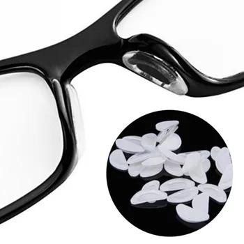 5 Pāriem Līmi Acu Brilles Deguna Spilventiņi D Formas Stick uz Anti-Slip Mīksta Silikona Līmi Deguna Spilventiņi Brilles Deguna Spilventiņu Komplekts