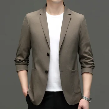 5052-2023 Vīriešu uzvalku uzvalks pavasara jaunu uzņēmējdarbības profesionālo vīriešu uzvalks jaka gadījuma korejiešu versiju uzvalks