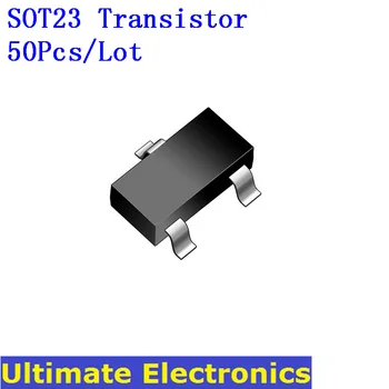 50gab/Daudz SMD SOT23 Tranzistors S9012 S9013 S8050 S8550 BAV99 2N3904 2N3906 A42 A92 2N2222 2N2907 C1815 BAT54 BC807 BC817 TL431