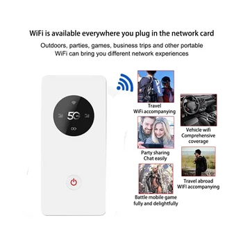 5G Mobilo WiFi 5G MiFi Maršrutētāju Portatīvo Kabatas WiFi Mobilo Hotspot Iebūvēts 8000MAh Automašīnas WiFi Rūteris, Power Bank