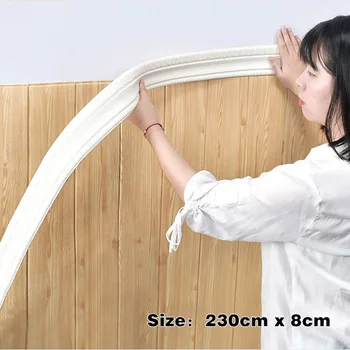 5GAB 2.3 m * 8cm Grīdlīstes līnijas sienas ielīmējiet 3D sienas ielīmējiet pašlīmējošas line TV fona