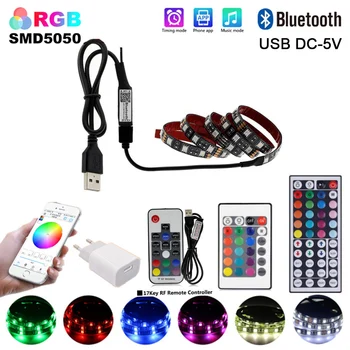 5V USB LED 5050 RGB Gaismas Bārs TV Apgaismojums pašlīmējošās Ūdensizturīgs, Viegls, ar Zemu Spriegumu Bluetooth APP Kontroles Galda Apgaismojums