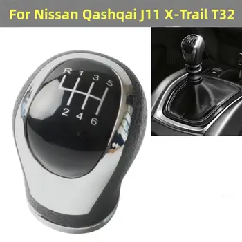6 Ātrumu Manuālā Pārnesumu Pārslēgšanas Slēdzis ar Sviru, Stick Pildspalvu Galvu Bumbu Nissan Qashqai J11 X-Trail T32 2016-2017 Auto stils Aksesuāri