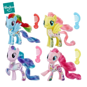 8cm Hasbro My Little Pony Anime Attēls Rotaļlietas Rainbow Dash Fluttershy Rotaļlietas Meitenēm Figuras Rīcības Rotaļlieta Bērniem Dzimšanas dienas Dāvana