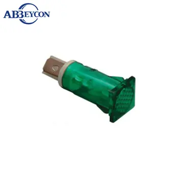 ABBEYCON zaļš kvadrātveida izmēģinājuma gaismas 12,5 mm indikators 220v/110v 12v mini led indikatori