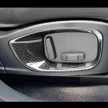 ABS Oglekļa Šķiedras, Lai Jaguar XF XE XFL F-PACE 2016-2018 Auto Sēdekļa Rāmja Vāks Melns Auto-Stils aksesuāri 2gab