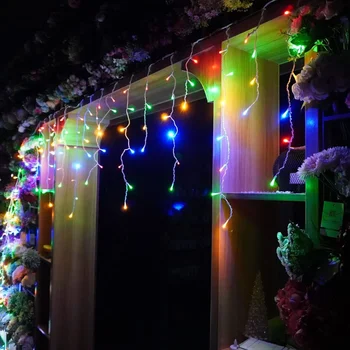 AC100-240V 96 gaismas Diodes, Ziemassvētku Lāsteku String Light 16 Lāses Mirdzums Brīvdienu Pasaku, Apdare, Mājas,Dārza,Pagalmu