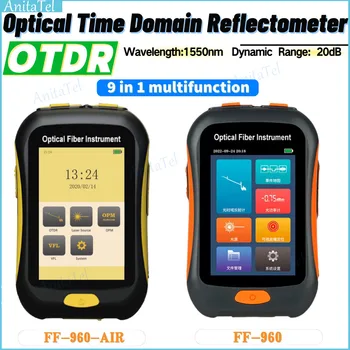 Aktīvo Optisko Testu OTDR Testeri FTTH Reflectometer ar VFL OLS OPM Touch Screen SC Savienotājs FS-960 1550nm 80 km Diapazons