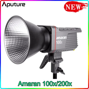 Amaran 100X 200X Bi-Krāsa 2700-6500K LED Video Gaisma Bluetooth App Kontroles DC/AC Barošanas Kameras Video Intervijas
