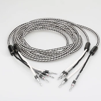 Audiocrast 8pieces vērpjot kabeļu 8TC 7N OCC Tīra vara Skaļruņa kabelis hifi audio skaļruņu vadu kabelis, skaļrunis,