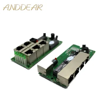 augstas kvalitātes mini lētu cenu, 5 portu switch module manufaturer uzņēmuma PCB kuģa ir 5 porti, ethernet tīkla komutatori modulis