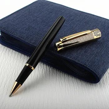 Augstas Kvalitātes Tīra Zelta Metāla Rullīti Lodīšu Pildspalvu Biznesa Vīriešiem Paraksts Dāvanu Rakstīšanas Pildspalva
