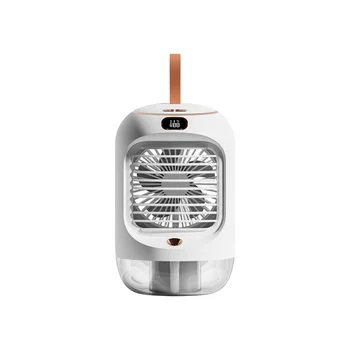 Aukstā Ūdens Mašīnu Rotējošo Mitrināšanas Aukstā Fan Mini Desktop Kratot Galvu, Ventilators, USB Uzlāde Nakts Gaisma Ventilators Balts